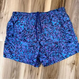 Vintage Fast Breakers Mens XL Swim Shorts Trunks Bright Retro 80s/90s Lined Pkts